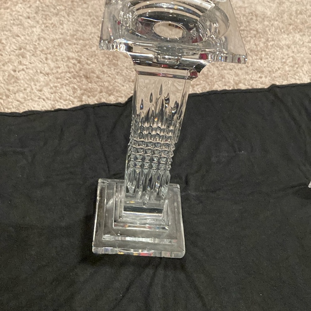 2 crystal candle holder